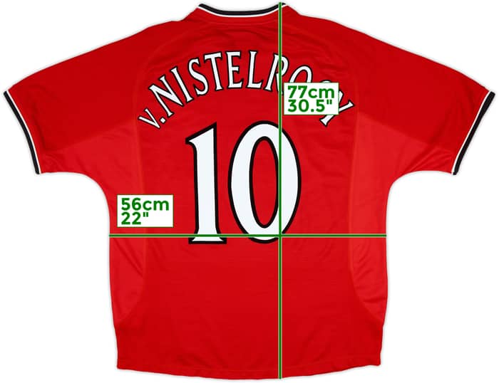 2000-02 Manchester United Home Shirt V.Nistelrooy #10 - 8/10 - (L)