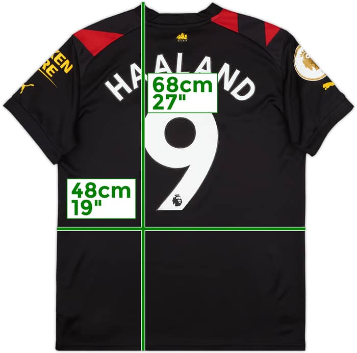 2022-23 Manchester City Away Shirt Haaland #9 - 6/10 - (XL.Boys)