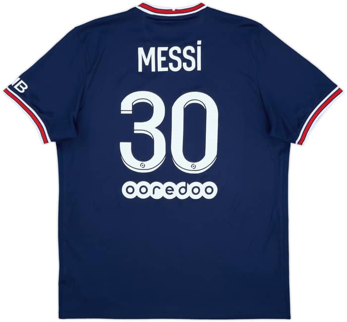 2021-22 Paris Saint-Germain Home Shirt Messi #30 - 8/10 - (XL)