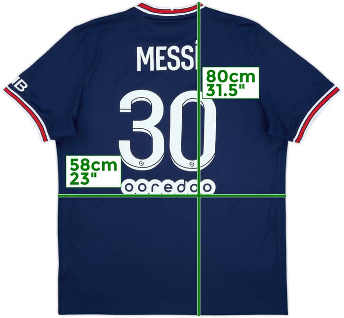 2021-22 Paris Saint-Germain Home Shirt Messi #30 - 8/10 - (XL)