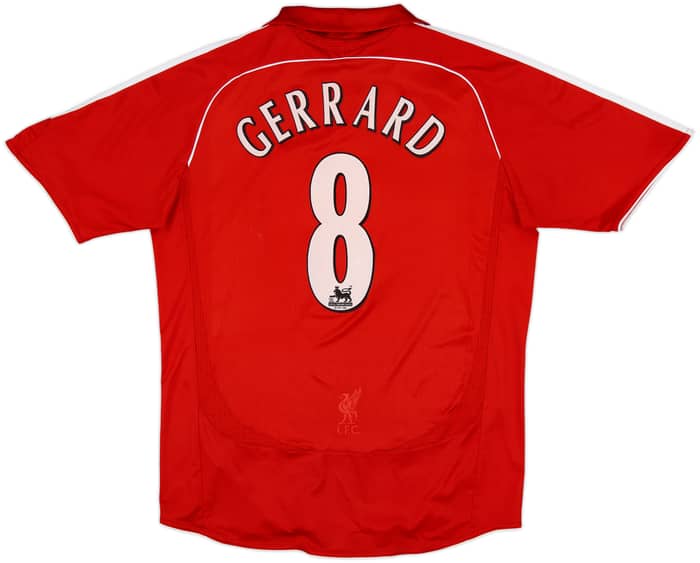 2006-08 Liverpool Home Shirt Gerrard #8 - 5/10 - (M)
