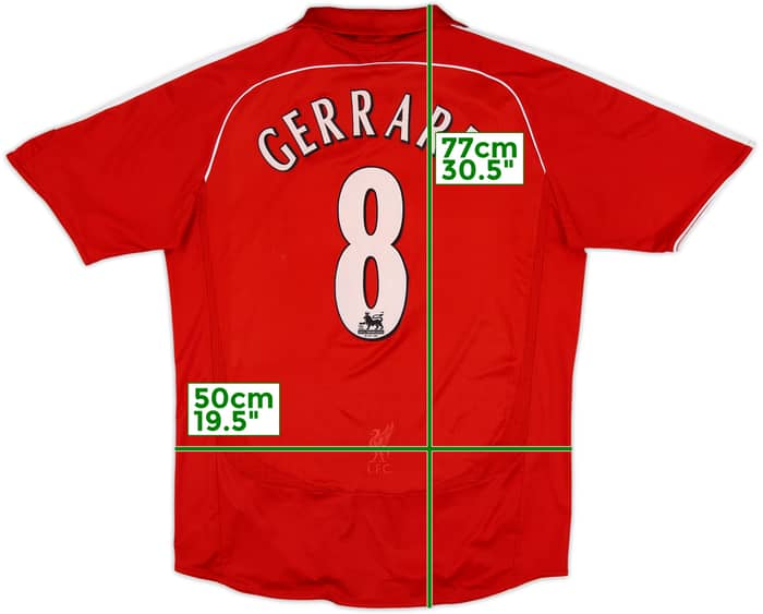 2006-08 Liverpool Home Shirt Gerrard #8 - 5/10 - (M)