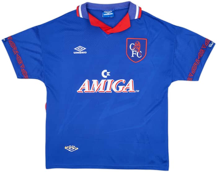 1993-94 Chelsea Home Shirt Hoddle #20 - 8/10 - (L)