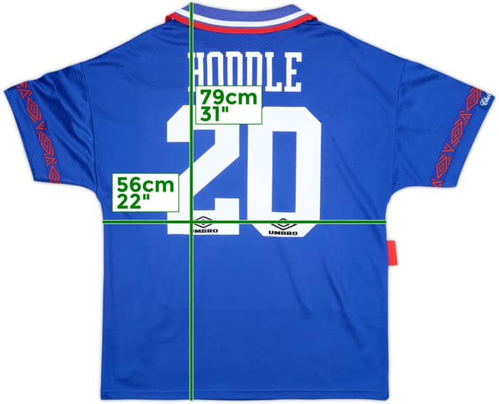 1993-94 Chelsea Home Shirt Hoddle #20 - 8/10 - (L)