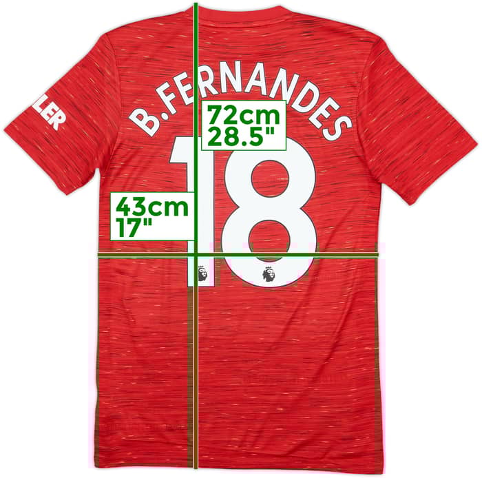 2020-21 Manchester United Home Shirt B.Fernandes #18 - 7/10 - (XS)