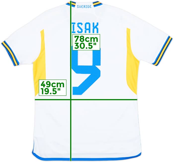 2022-23 Sweden Away Shirt Isak #9 - 10/10 - (M)