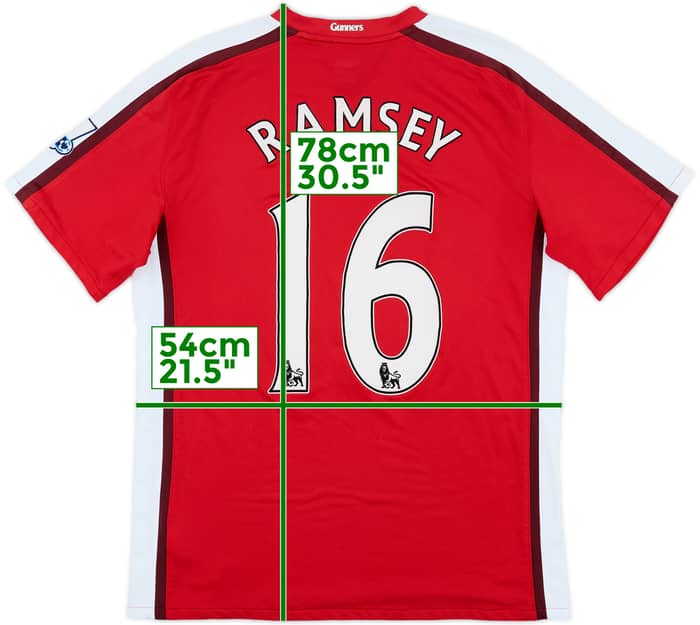 2008-10 Arsenal Home Shirt Ramsey #16 - 8/10 - (L)