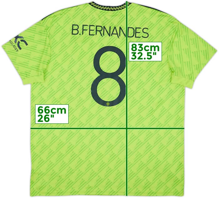 2022-23 Manchester United Third Shirt B.Fernandes #8 - 7/10 - (XXL)