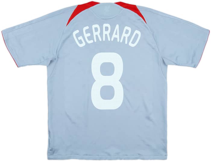 2008-09 Liverpool Away Shirt Gerrard #8 - 6/10 - (XL.Boys)