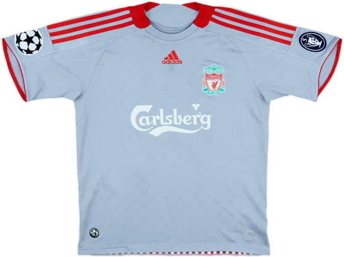 2008-09 Liverpool Away Shirt Gerrard #8 - 6/10 - (XL.Boys)