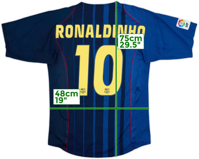 2004-05 Barcelona Away Shirt Ronaldinho #10 - 7/10 - (M)