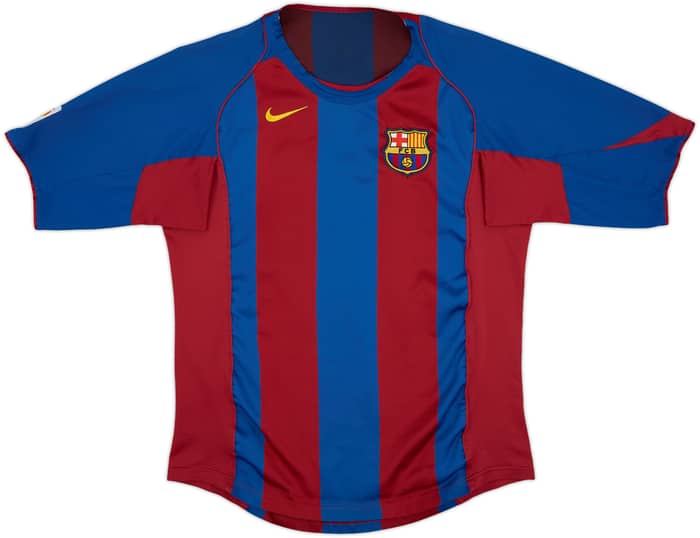 2004-05 Barcelona Home Shirt Ronaldinho #10 - 8/10 - (M)