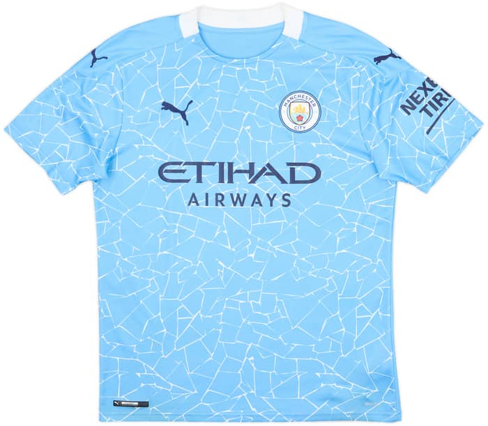 2020-21 Manchester City Home Shirt Kun Aguero #10 - 8/10 - (M)