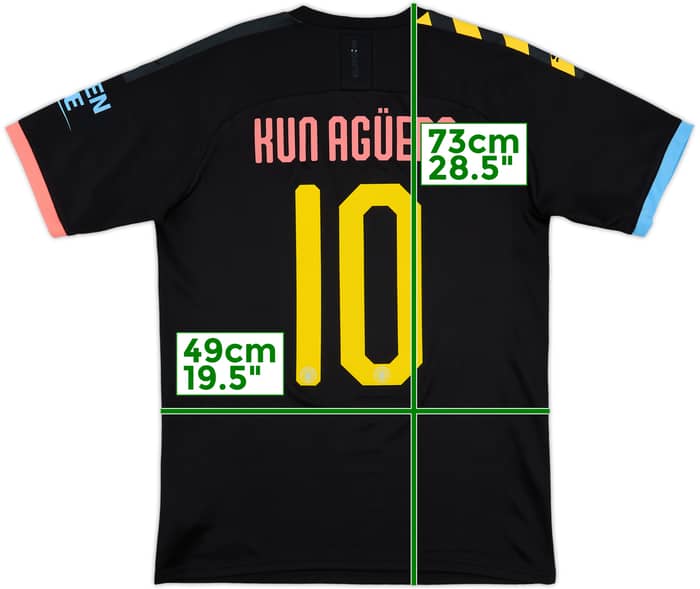 2019-20 Manchester City Away Shirt Kun Aguero #10 - 8/10 - (M)