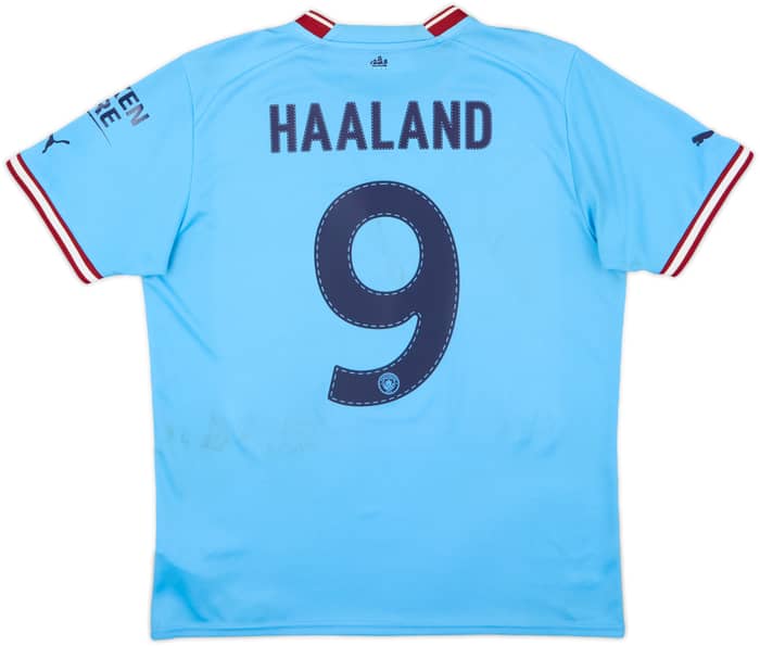 2022-23 Manchester City Home Shirt Haaland #9 - 6/10 - (L)