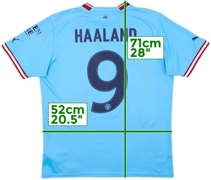 2022-23 Manchester City Home Shirt Haaland #9 - 6/10 - (L)