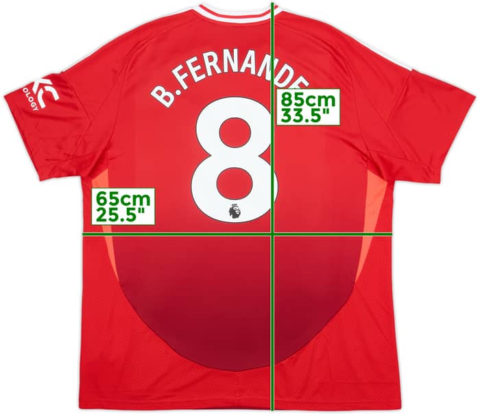 2024-25 Manchester United Home Shirt B.Fernandes #8 - 7/10 - (XXL)