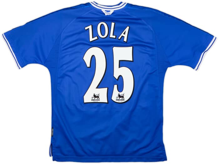 1999-01 Chelsea Home Shirt Zola #25 - 8/10 - (M)