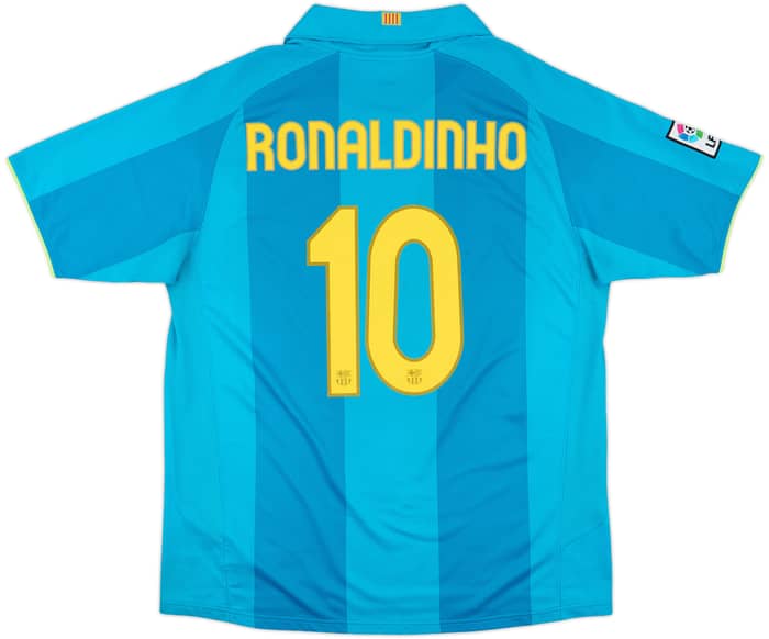 2007-09 Barcelona Away Shirt Ronaldinho #10 - 7/10 - (XL)