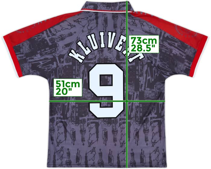 1996-97 Ajax Away Shirt Kluivert #9 - 10/10 - (M)