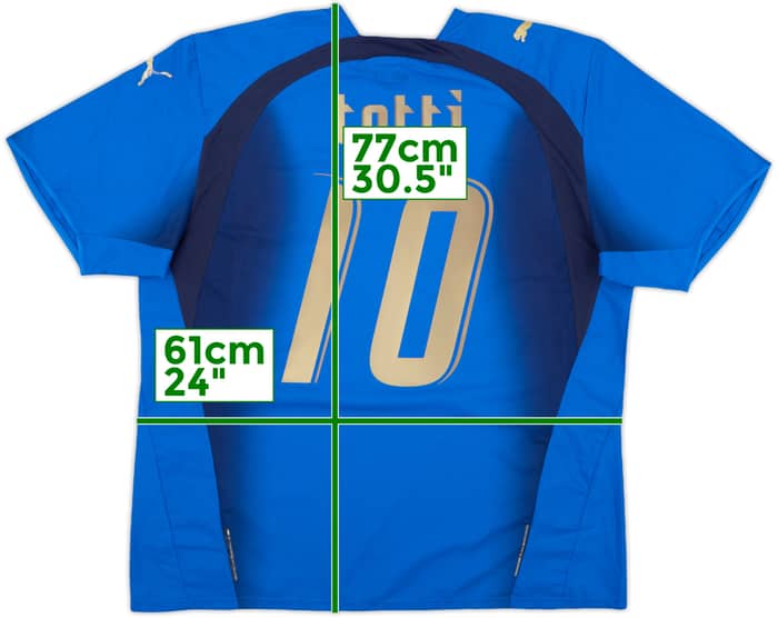2006 Italy Home Shirt Totti #10 - 6/10 - (XL)