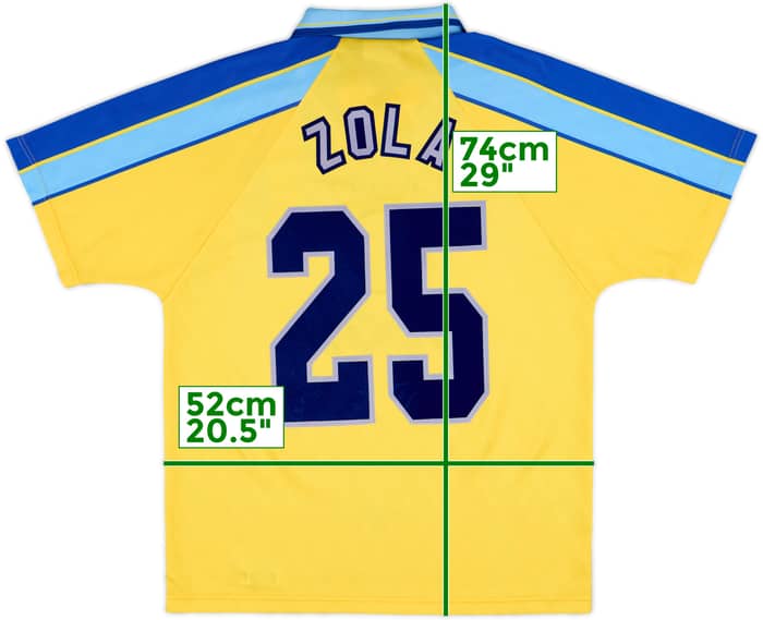 1996-97 Chelsea Away Shirt Zola #25 - 9/10 - (M)