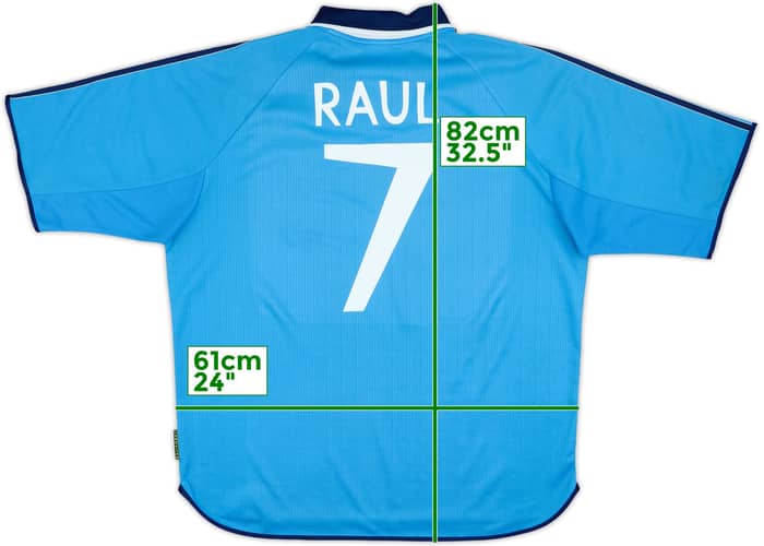 1999-00 Real Madrid Third Shirt Raul #7 - 6/10 - (XL)
