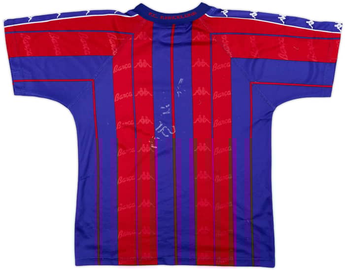 1997-98 Barcelona Home Shirt - 5/10 - (L.Boys)