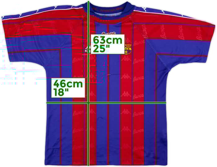 1997-98 Barcelona Home Shirt - 5/10 - (L.Boys)