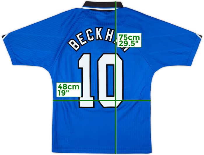 1996-98 Manchester United Third Shirt Beckham #10 - 6/10 - (L)