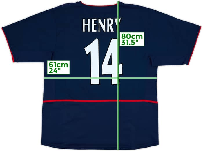 2002-04 Arsenal Away Shirt Henry #14 - 8/10 - (XL)