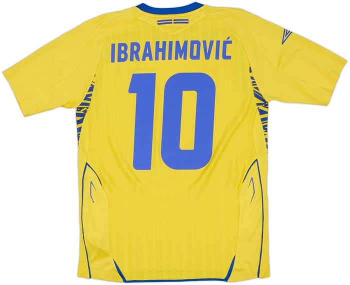 2007-09 Sweden Home Shirt Ibrahimovic #10 - 8/10 - (S)
