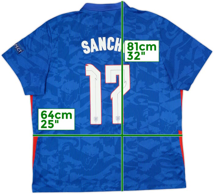 2020-21 England Away Shirt Sancho #17 - 8/10 - (XXL)