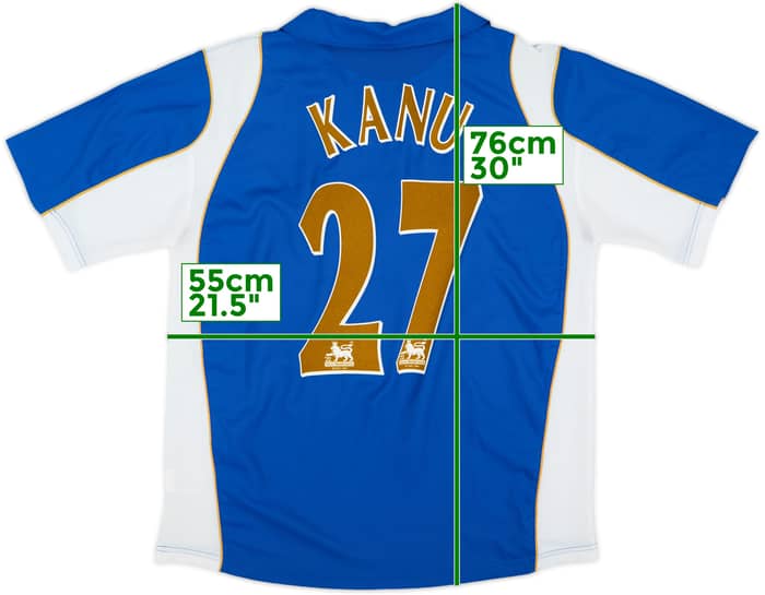 2006-07 Portsmouth Home Shirt Kanu #27 - 9/10 - (L)