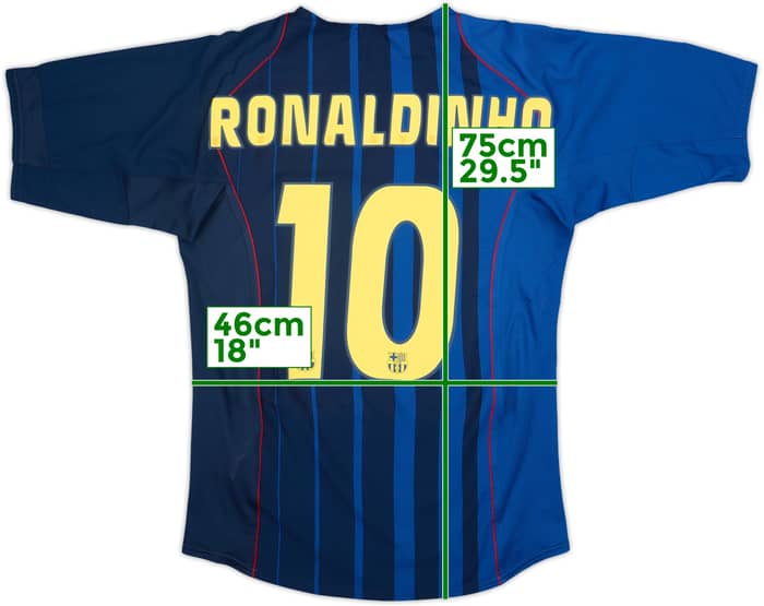 2004-05 Barcelona Away Shirt Ronaldinho #10 - 8/10 - (S)