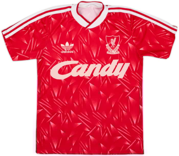 1989-91 Liverpool Home Shirt - 8/10 - (L.Boys)