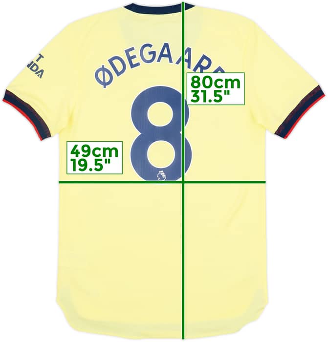 2021-22 Arsenal Authentic Away Shirt Odegaard #8 - 10/10 - (S)