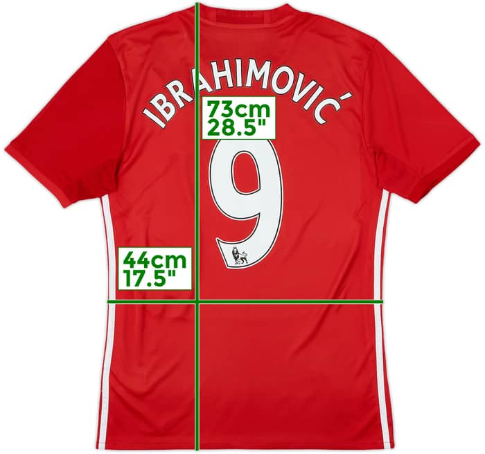 2016-17 Manchester United Home Shirt Ibrahimovic #9 - 6/10 - (S)