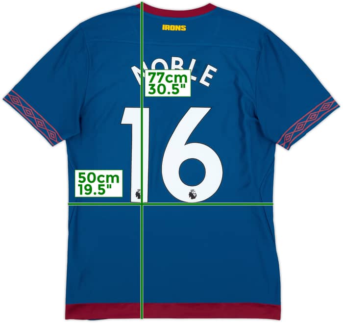 2018-19 West Ham Away Shirt Noble #16 - 9/10 - (L)