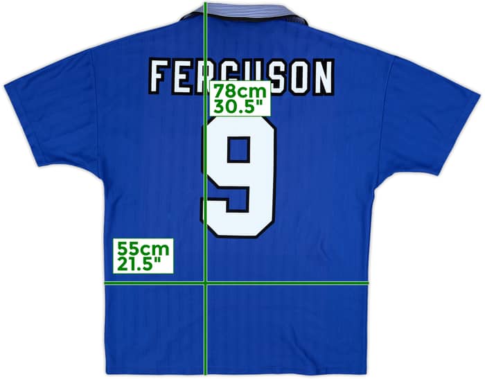 1995-97 Everton Home Shirt Ferguson #9 - 8/10 - (L)
