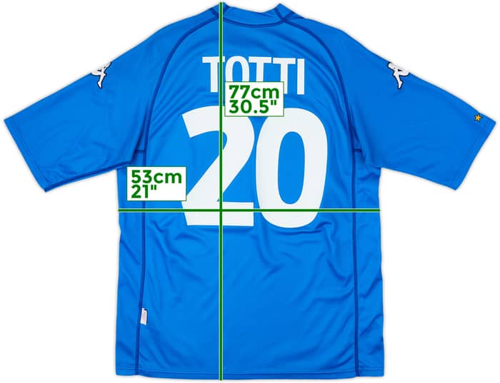 2000-01 Italy Basic Home Shirt Totti #20 - 9/10 - (L)