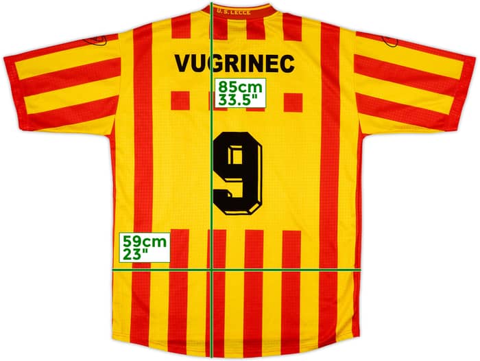 2000-01 Lecce Home Shirt Vugrinec #9 - 10/10 - (XL)