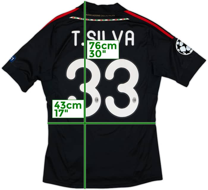 2011-12 AC Milan Third Shirt T.Silva #33 - 6/10 - (S)