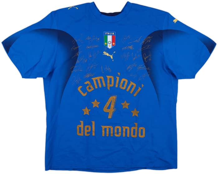 2006 Italy Campioni Del Mondo Signed Home Shirt - 7/10 - (XL)
