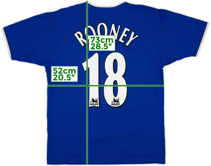 2003-04 Everton Home Shirt Rooney #18 - 8/10 - (M)
