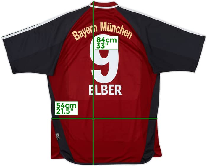 2001-02 Bayern Munich Home Shirt Elber #9 - 6/10 - (L)