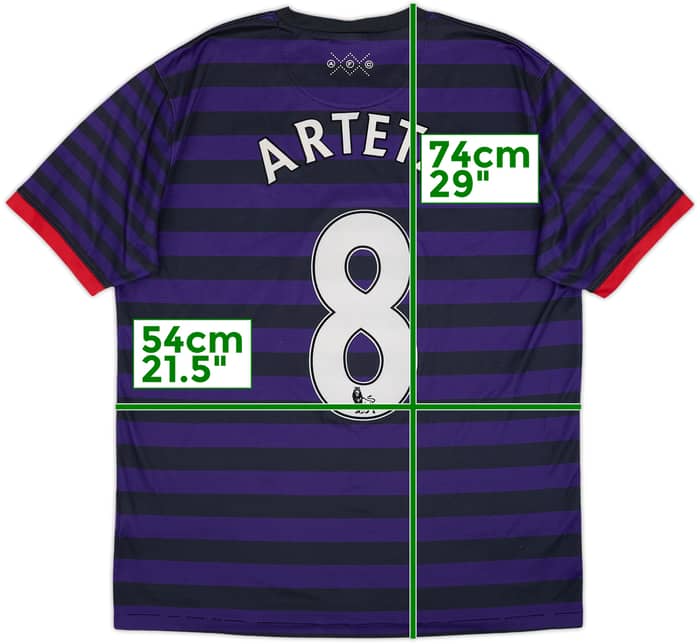 2012-13 Arsenal Away Shirt Arteta #8 - 5/10 - (L)