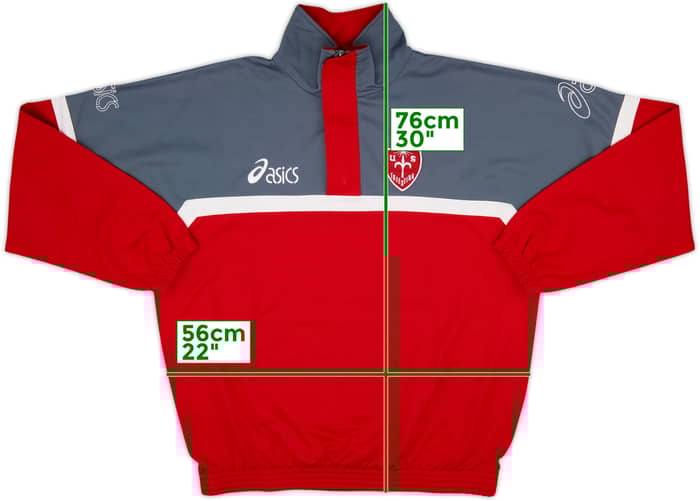 2005-06 Triestina Asics 1/4 Zip Drill Top - 8/10 - (L)