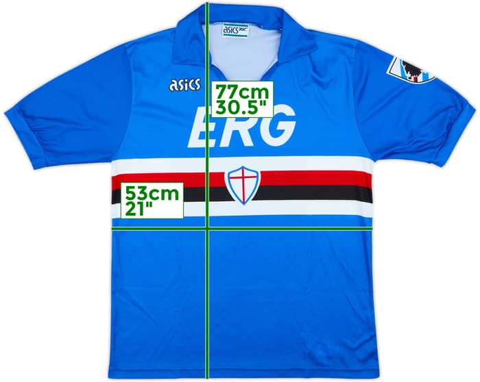 1990-92 Sampdoria Home Shirt #9 - 6/10 - (L)