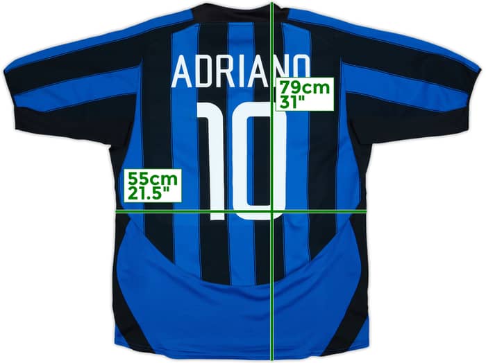 2003-04 Inter Milan Home Shirt Adriano #10 - 8/10 - (XL)